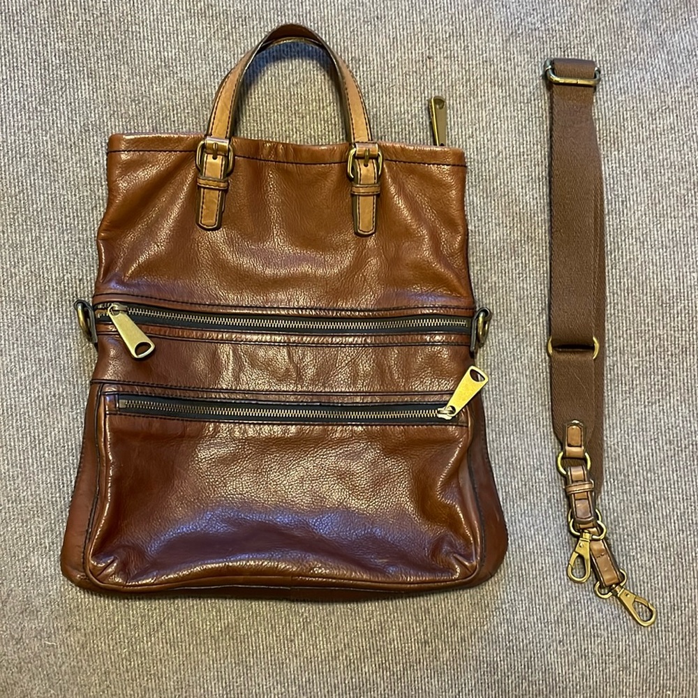Brown Leather Crossbody Bag